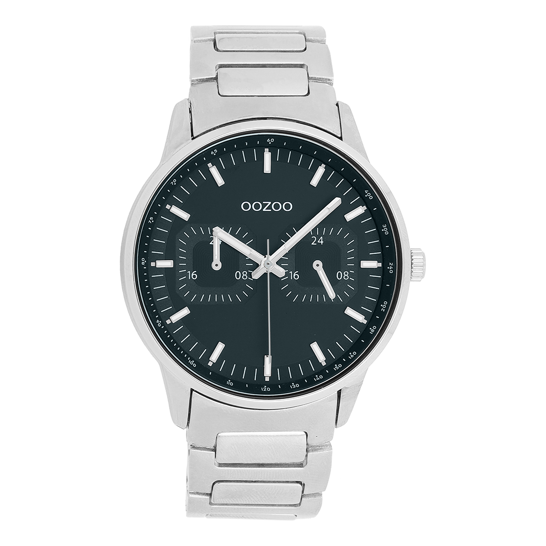 Silver coloured OOZOO watch with stainless steel bracelet - C11621